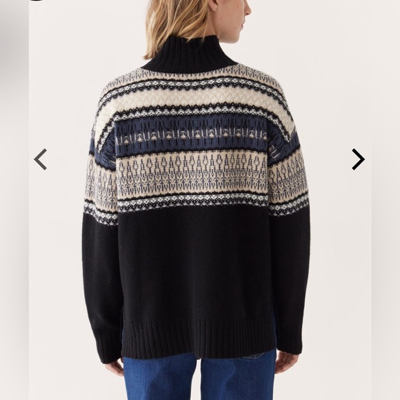NWT - Frank & Oak Lambswool Fair Isle Mockneck Women’s Sweater - Size S, L - Picture 3 of 12